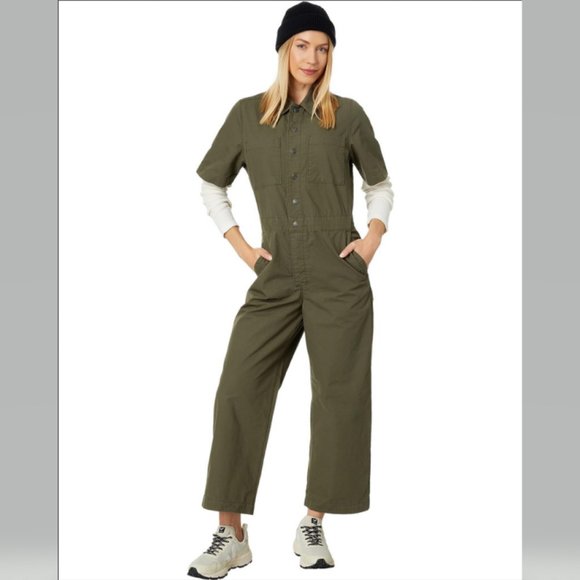 Levi's Short Sleeve Boilersuit Free People Army Green NWT - Picture 5 of 15